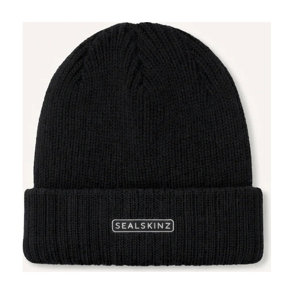 Sealskinz - Bacton Waterproof Cold Weather Roll Cuff Beanie Hat - Black - Apparel - Fly Fish Food