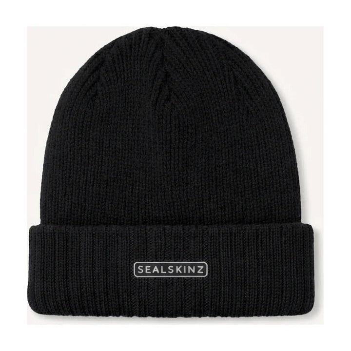 Sealskinz - Bacton Waterproof Cold Weather Roll Cuff Beanie Hat - Black - Apparel - Fly Fish Food