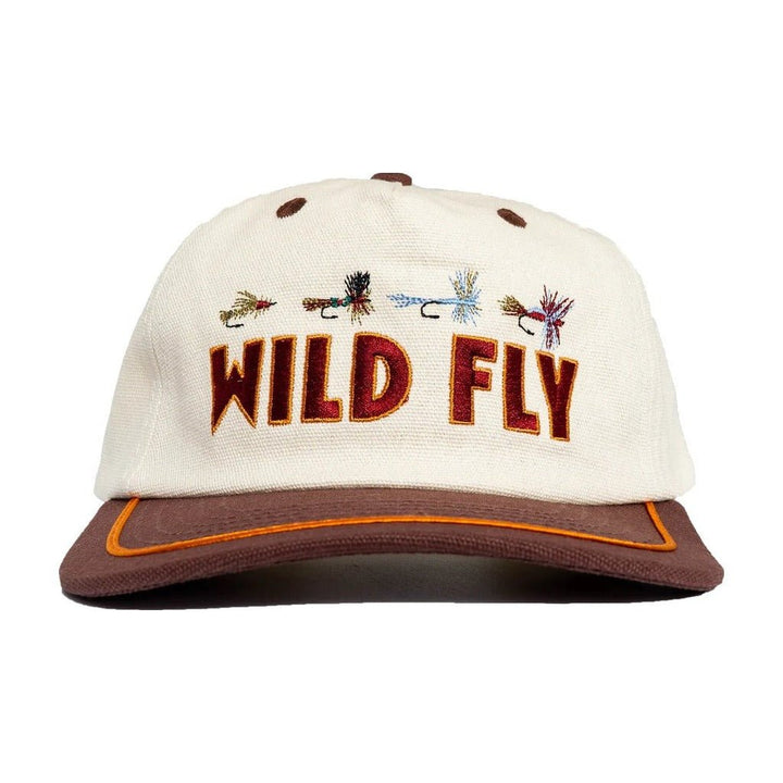 Wild Fly - Classics Snapback Hat - Cream/Brown - Hats - Fly Fish Food