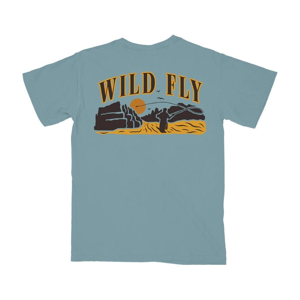 Wild Fly - Uncle Scott Tee - Dusty Teal - Apparel - Fly Fish Food
