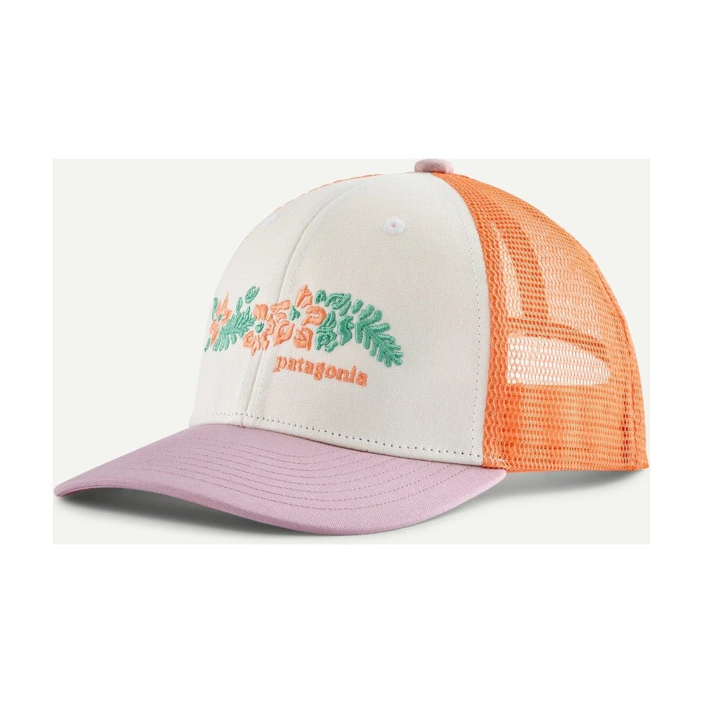 Patagonia - Kid's Trucker Hat - P - 6 Logo: Friend Lei: White - Hats - Fly Fish Food