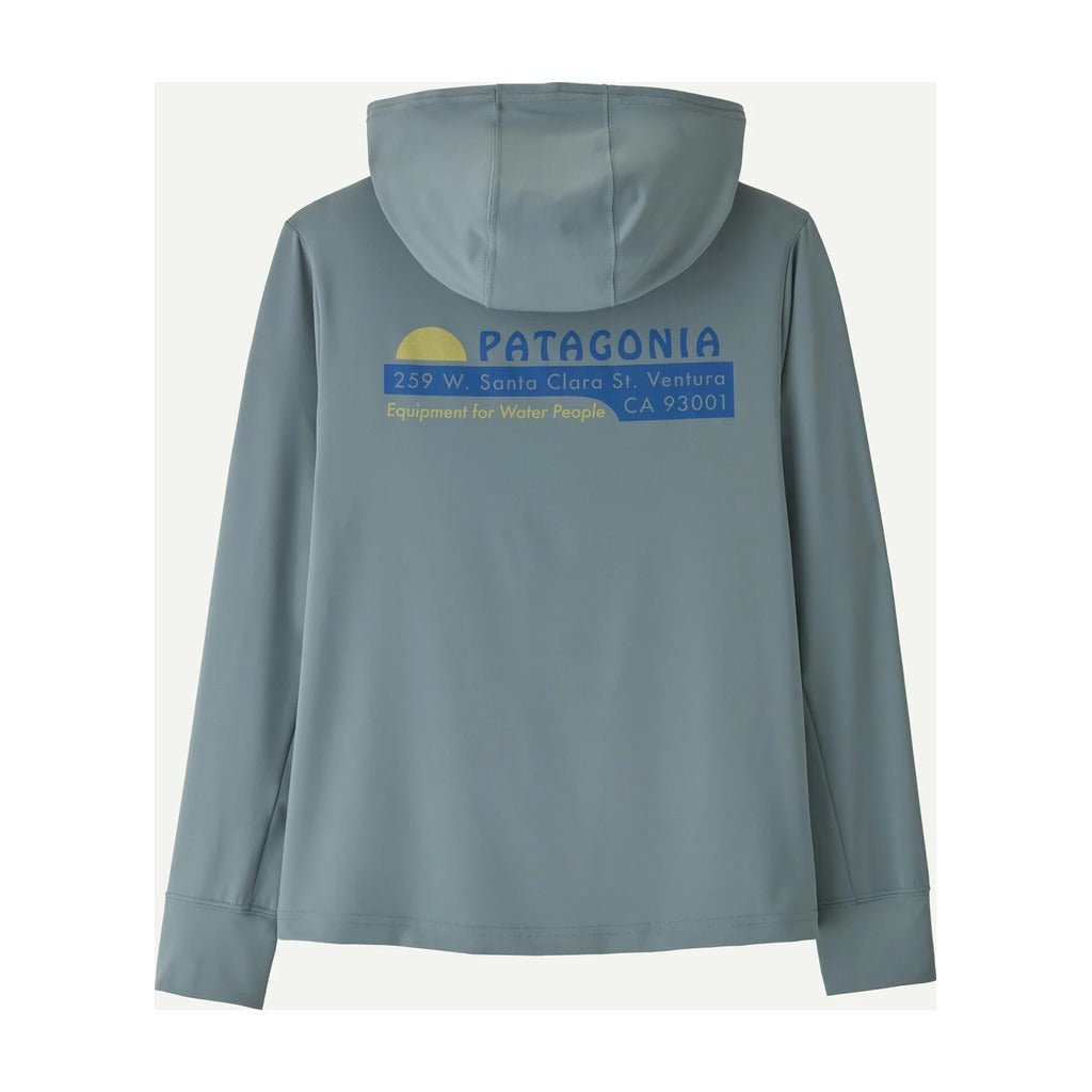 Patagonia - Kid's Capilene Silkweight Hoody - Water People Banner: Blue Sage - Apparel - Fly Fish Food