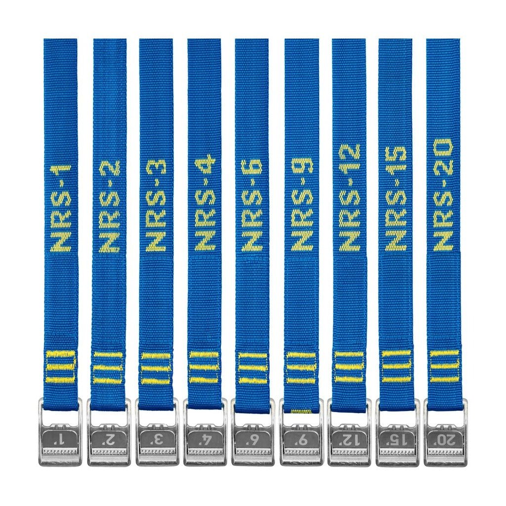 NRS 1" HD Tie - Down Straps Pair - Iconic Blue - Float Tubes & Accessories - Fly Fish Food