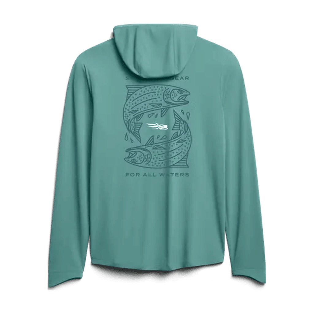 Sitka - Radiant Graphic Sun Hoodie - Aqua Trout
