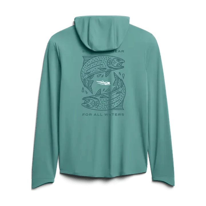 Sitka - Radiant Graphic Sun Hoodie - Aqua Trout