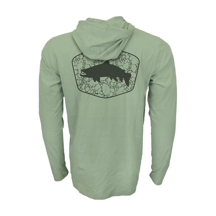 FFF Logo - RepYourWater River Rock Trout Flolite Performance Hoody - Apparel - Fly Fish Food