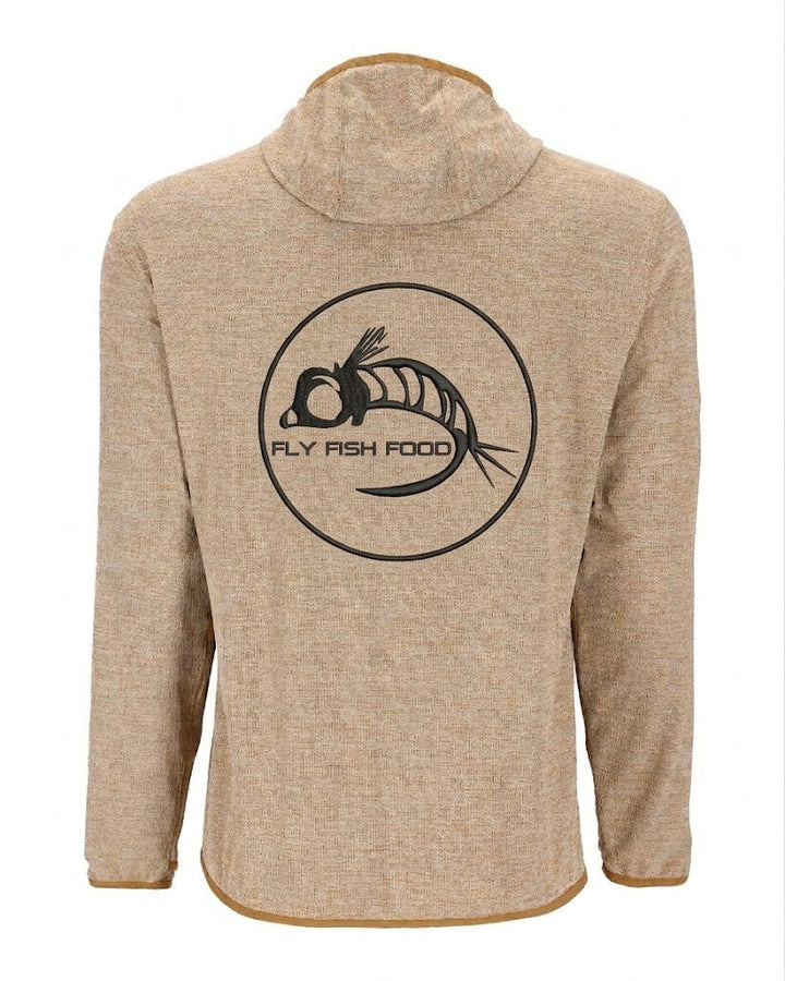Simms Men's Stone Cold Hoody - Sepia - Fly Fish Food Logo - Apparel - Fly Fish Food