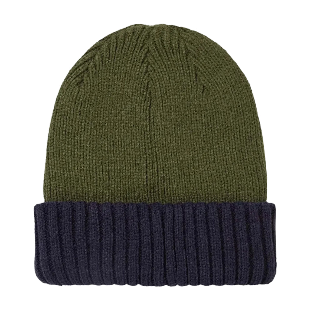 Sealskinz - Bacton Waterproof Cold Weather Roll Cuff Beanie Hat - Olive/Navy