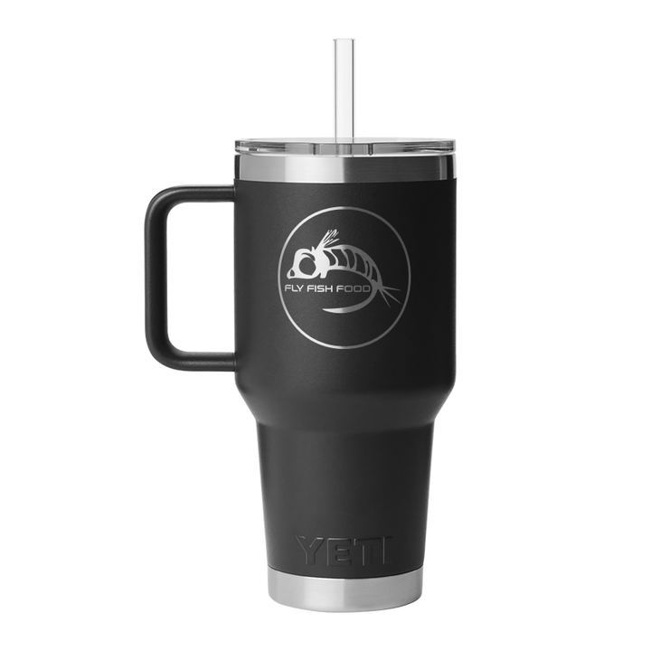YETI Rambler 35 oz Straw Mug 2.0 - Fly Fish Food Logo