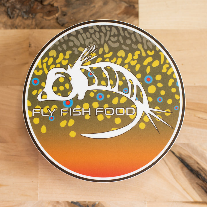 Fly Fish Food Sticker - Brook Trout (4")