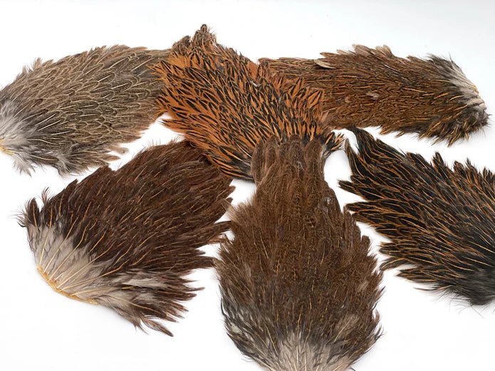 Moonlit India Hen Back Saddles - Feathers & Marabou - Fly Fish Food