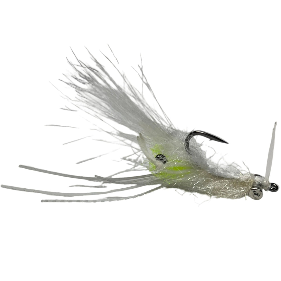 Truffle Pig Mantis Shrimp Lead Eye - White - Flies - Fly Fish Food