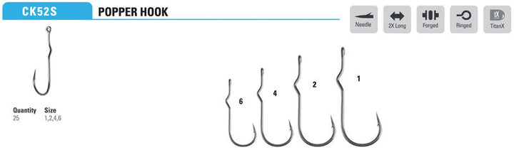Mustad - Kinked Popper Hook CK52SAP