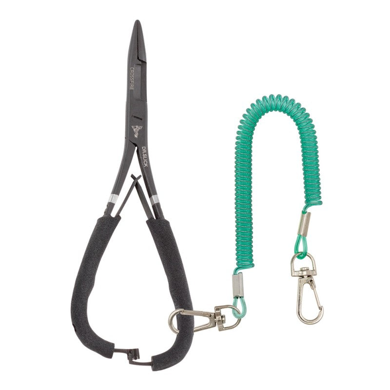 Mitten Scissor Clamp, 6", Black with Black Textured Rubber Handles, Straight, Tapered Jaw, (1/2) *