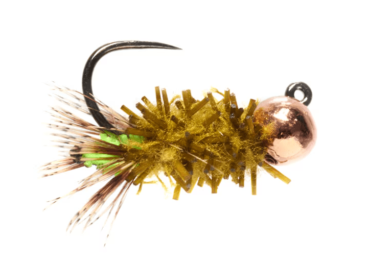 Chewing Gum Cased Caddis Chartreuse Barbless - Flies - Fly Fish Food