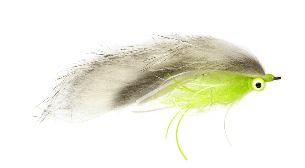 Moore's Tungsten HiLo Chartreuse & White Fly Fish Food