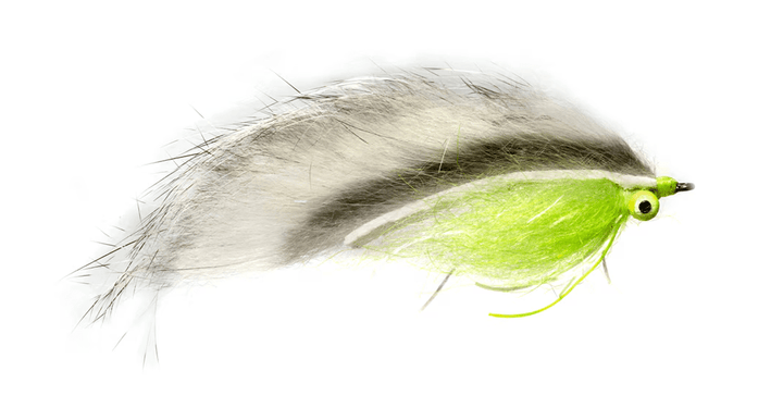Moore's Hi - Lo - Chartreuse & White - Brass - Flies - Fly Fish Food