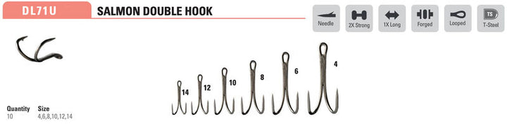 Mustad - Salmon Double Hook DL71UAP