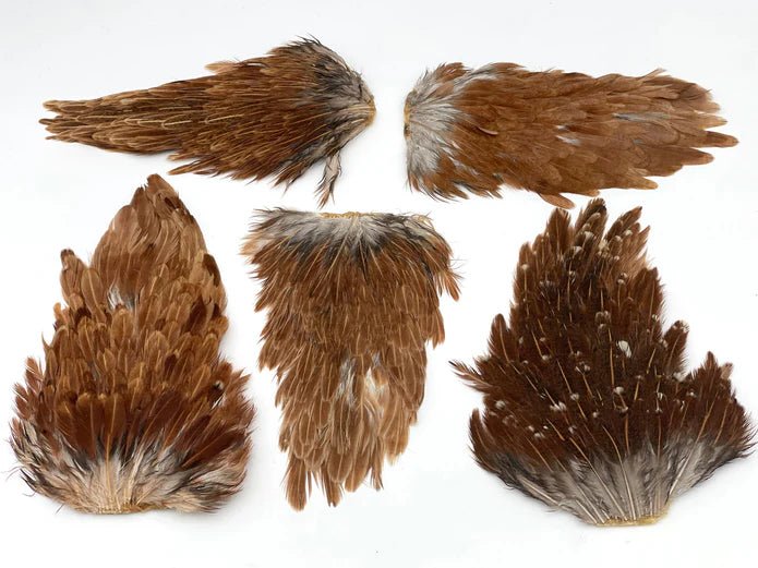 Moonlit India Hen Back Saddles - Feathers & Marabou - Fly Fish Food