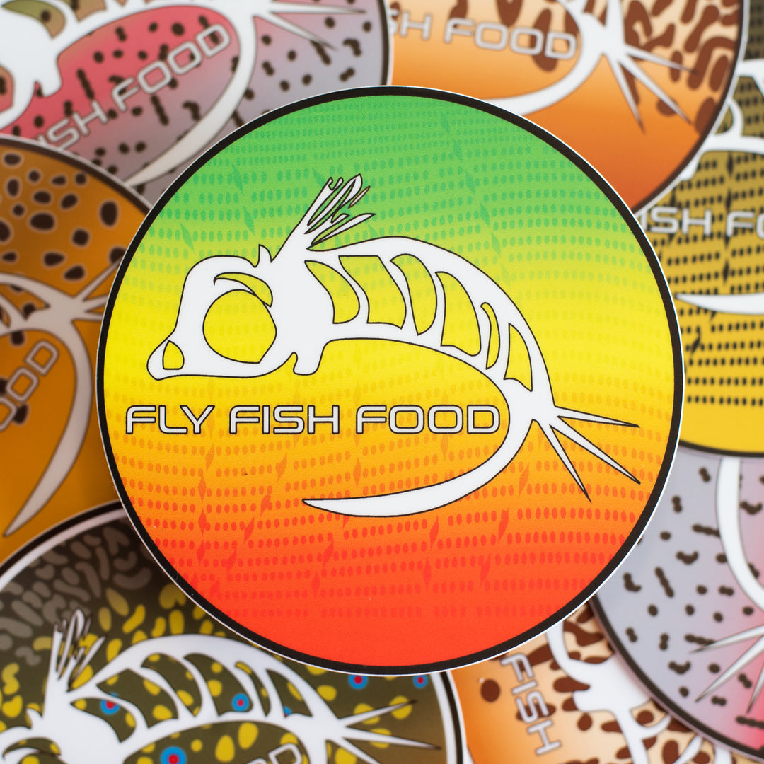 Fly Fish Food Sticker - Rasta Dorado (4")