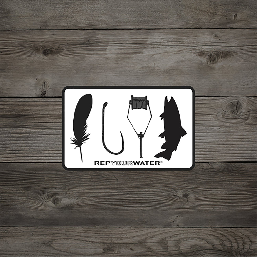 RepYourWater Sticker, Fly Tyer