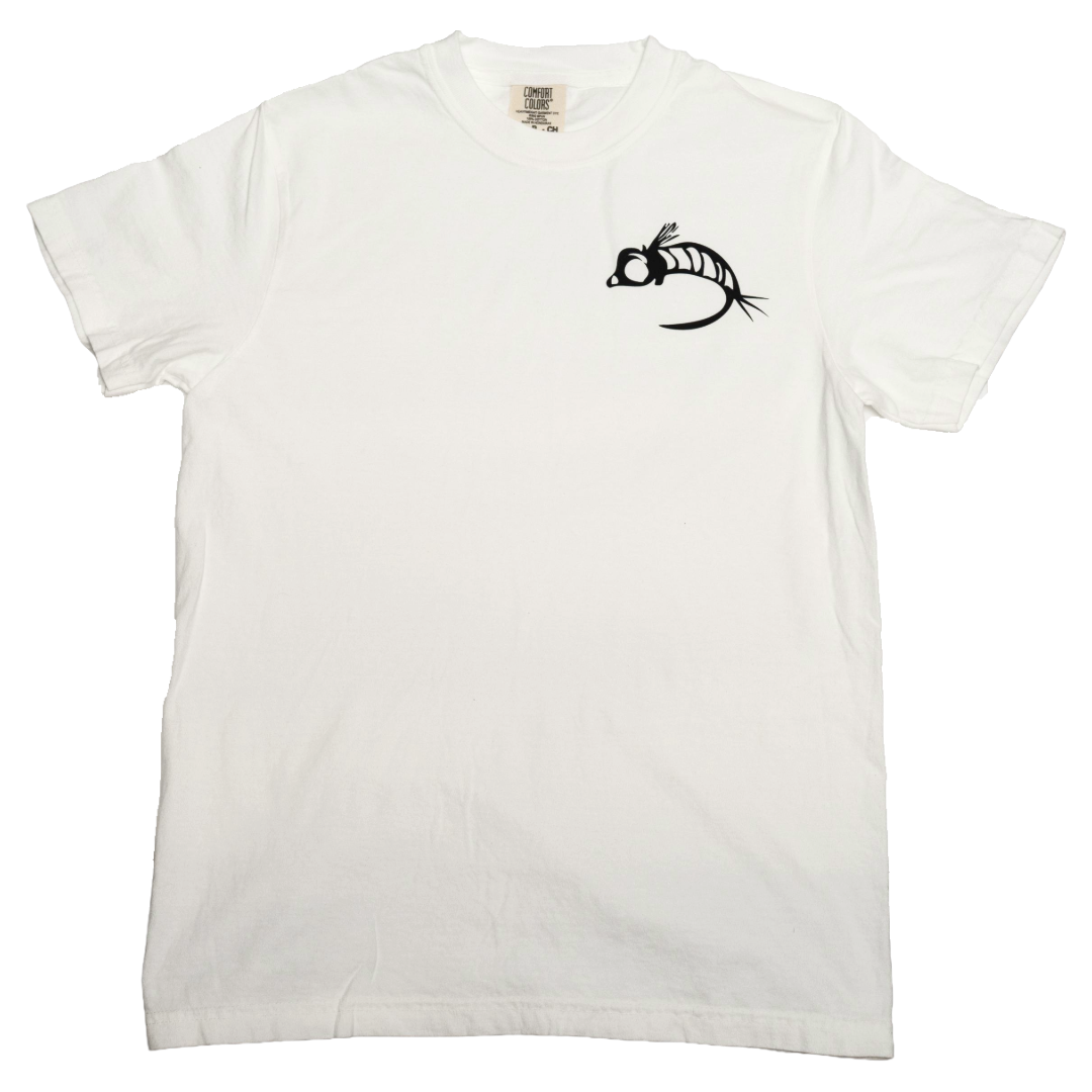 Fly Fish Food Black Tee - White