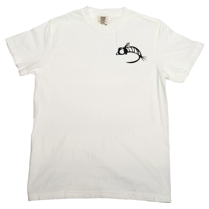 Fly Fish Food Black Tee - White