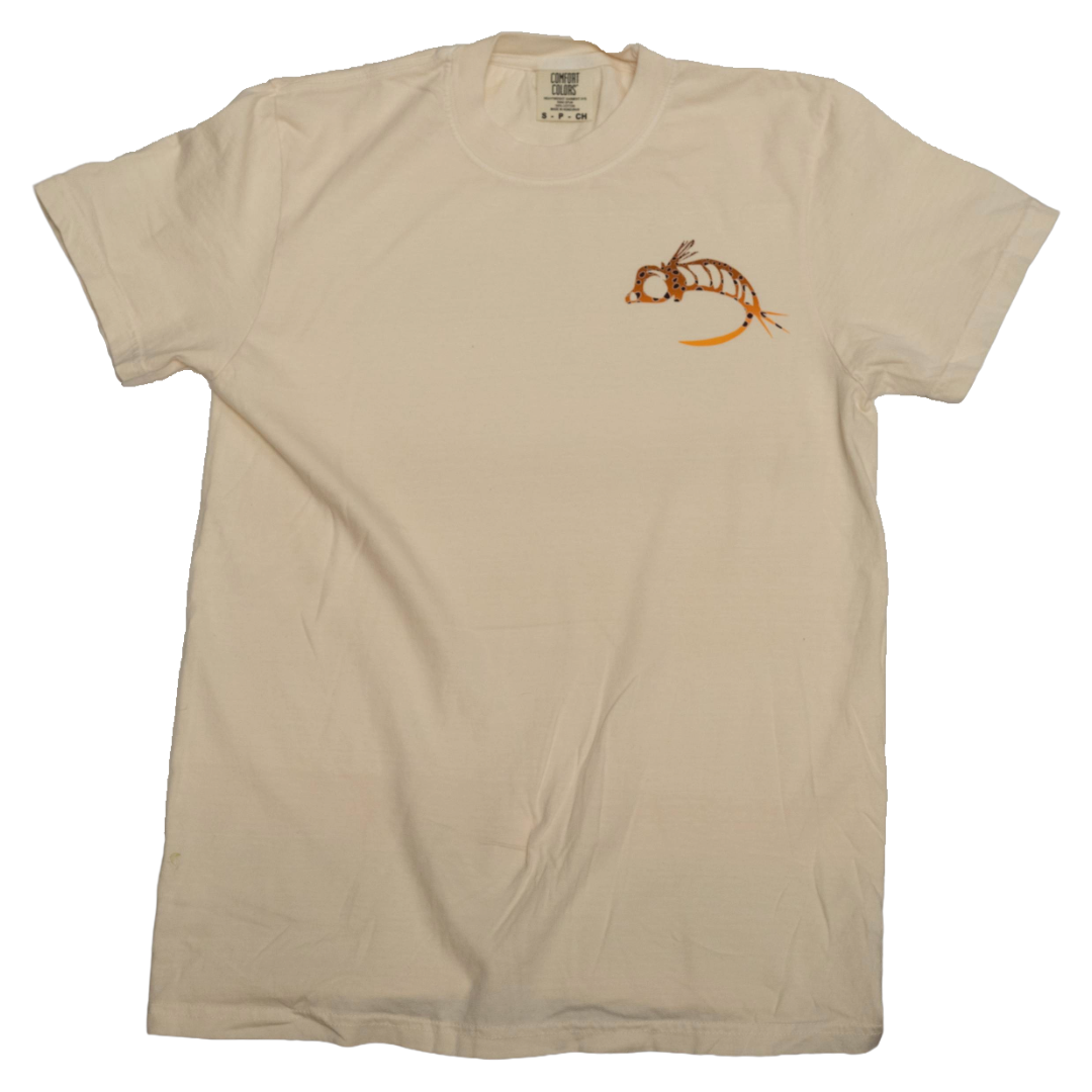Fly Fish Food Brown Trout Logo Tee - Cream
