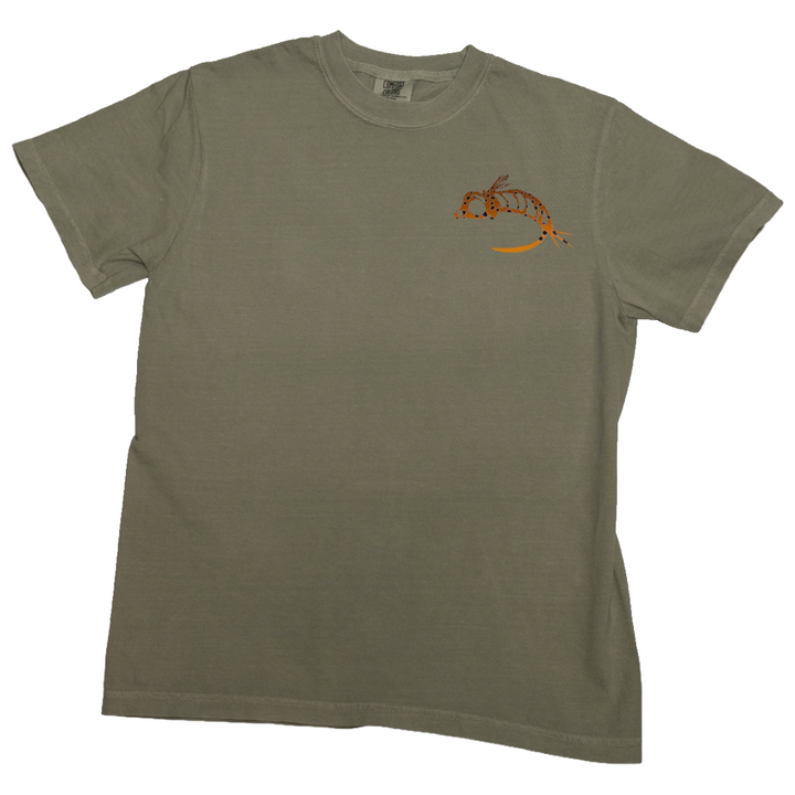 Fly Fish Food Brown Trout Logo Tee - Sage