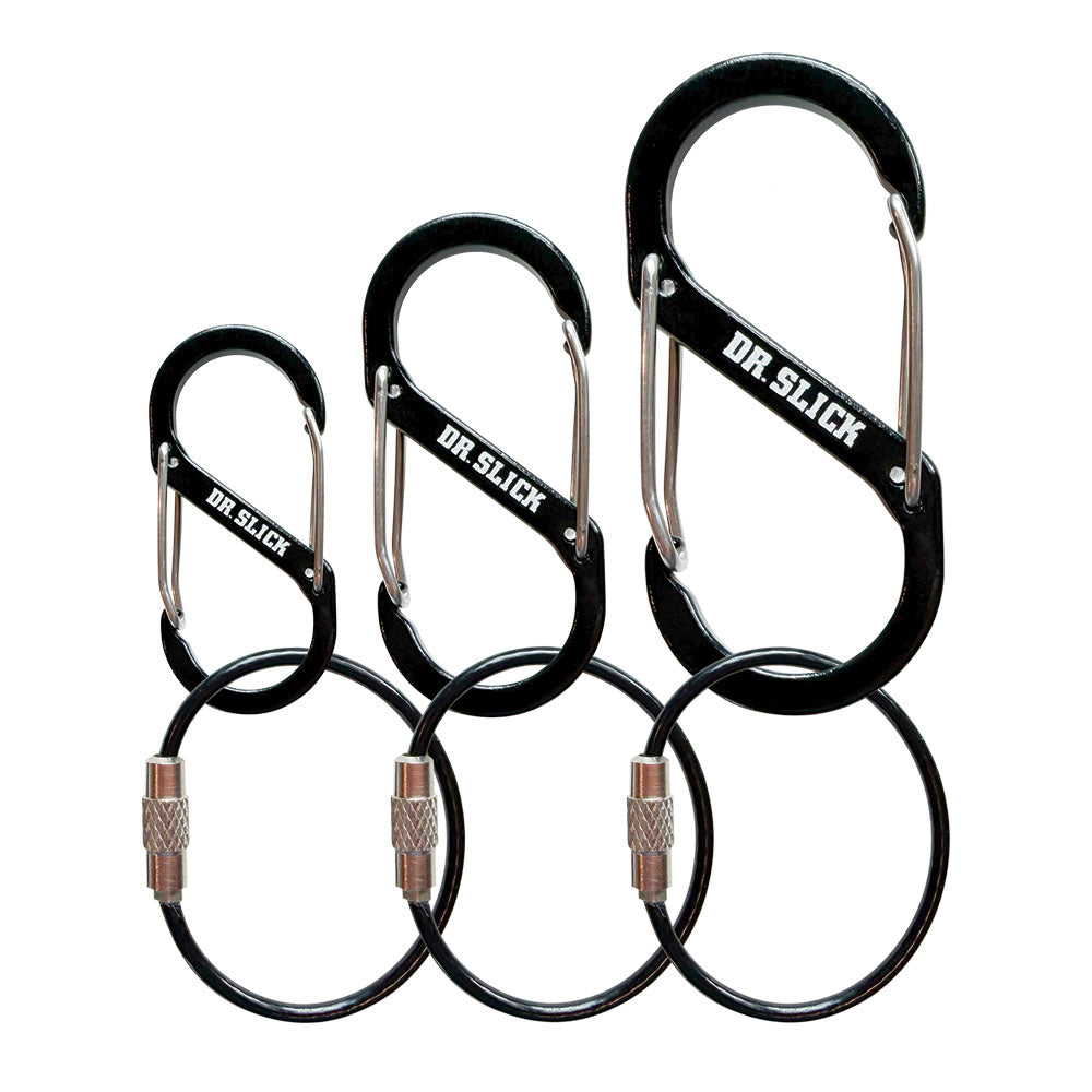 Aluminum Gear Clips, 1-1/2", 2", and 2-1/2", w/ Retaining Rings