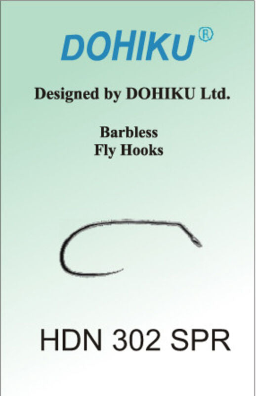 Dohiku HDN302SPR Jig Nymph Hook Light Wire Barbless