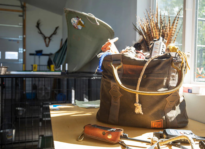 Fishpond Horse Thief Waxed Canvas Tote - Peat Moss