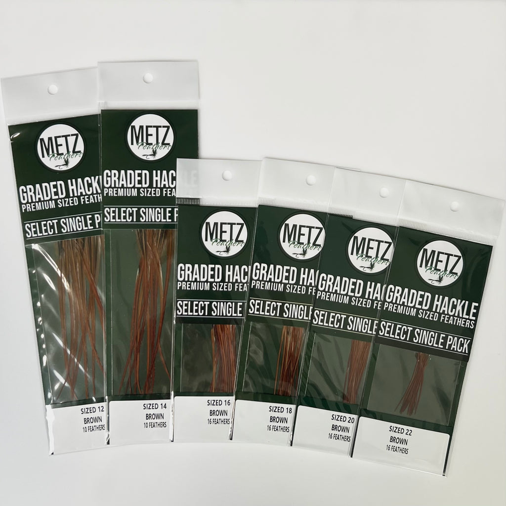 フライマテリアルセット METZ Metz - Select Single Pack - Brown – Fly Fish Food