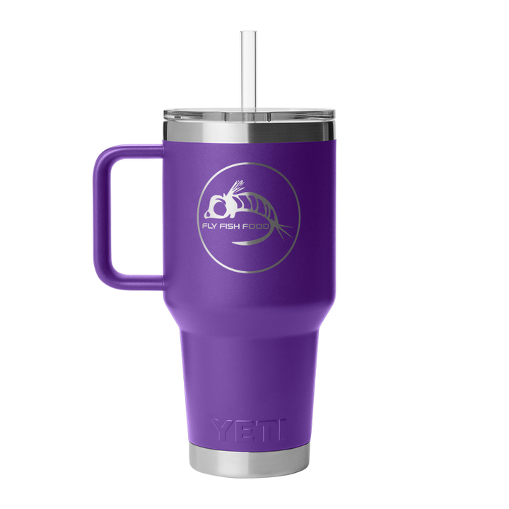 YETI Rambler 35 oz Straw Mug 2.0 - Fly Fish Food Logo