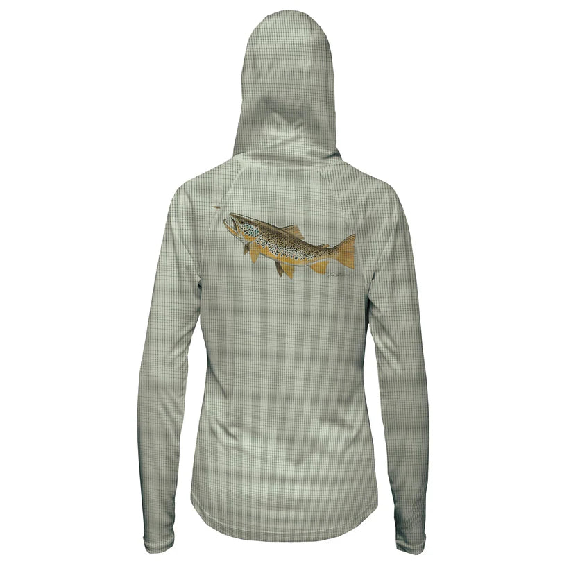 FFF Logo - RepYourWater Hungry Brown Flolite Sun Hoody - Women's