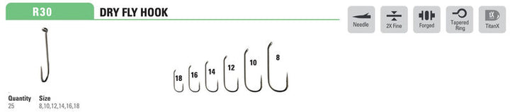 Mustad - Classic Fine Dry Hook R30AP