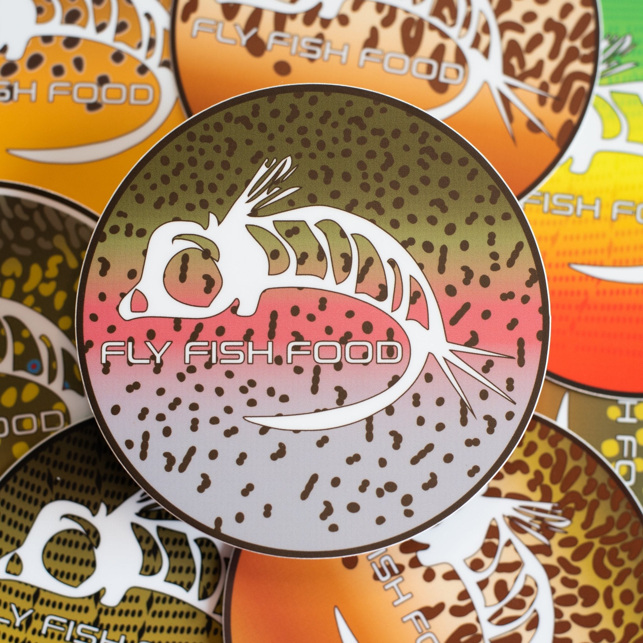 Fly Fish Food Sticker - Rainbow Trout (4