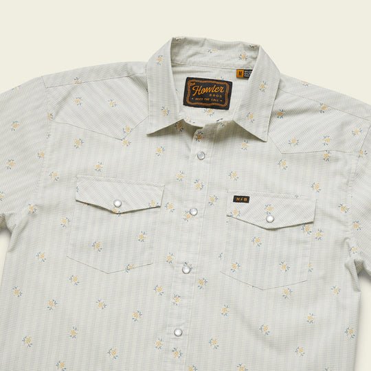 Howler Bros - H Bar B Snapshirt - Vintage Grid Floral: Medium White - Apparel - Fly Fish Food