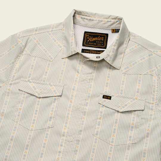 Howler Bros - H Bar Tech Longsleeve - Mosquero Stripe: Off White