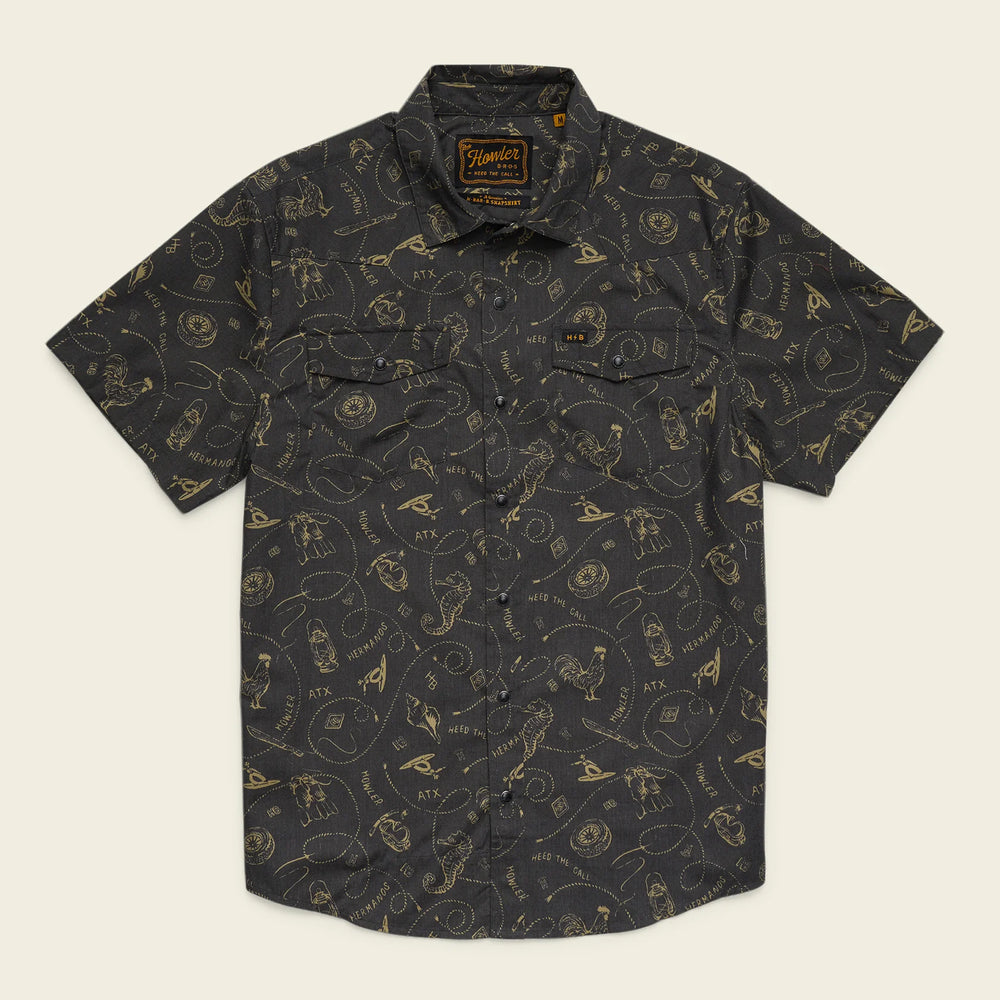 Howler Bros - H Bar B Snapshirt - Sea Rodeo: Antique Black - Apparel - Fly Fish Food
