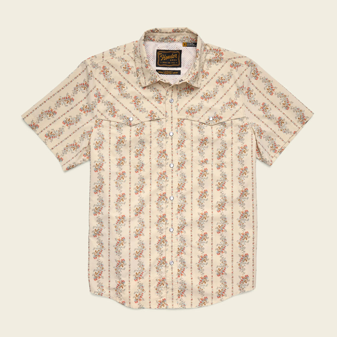 Howler Bros - Open Country Tech Shirt - Grampa's Curtains: Natural