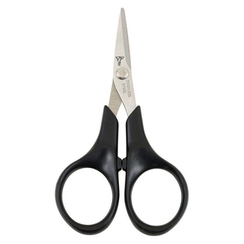 Braid Scissor, 4", Black Loops, Straight