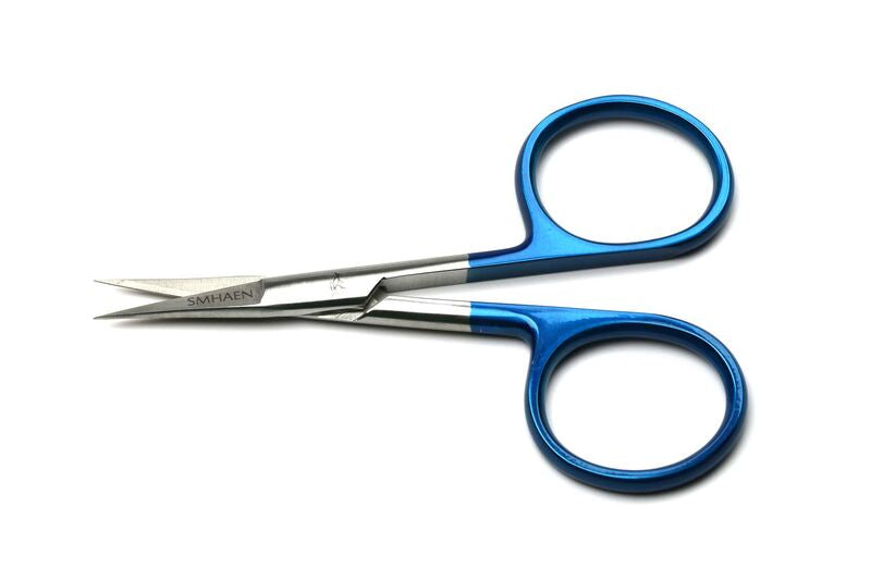 Smhaen Tungsten Carbide 4" Blue Midge Straight Scissors