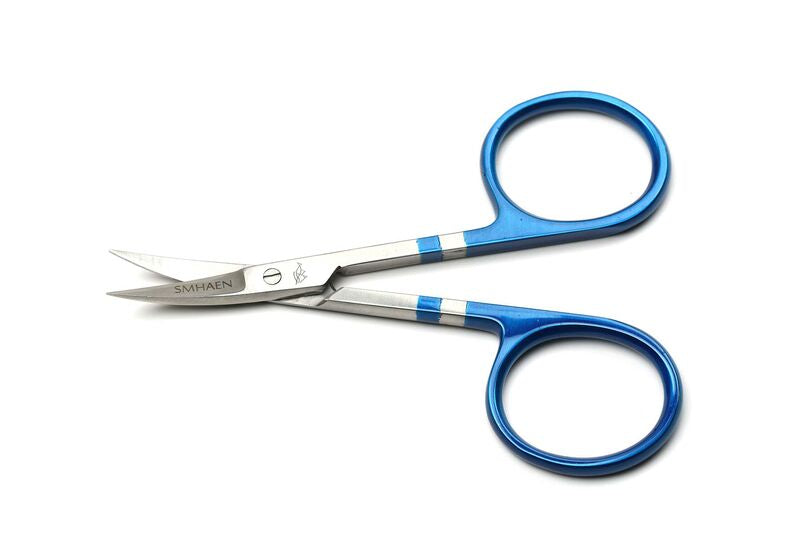 Smhaen Tungsten Carbide 4" Blue Midge Curved Scissors