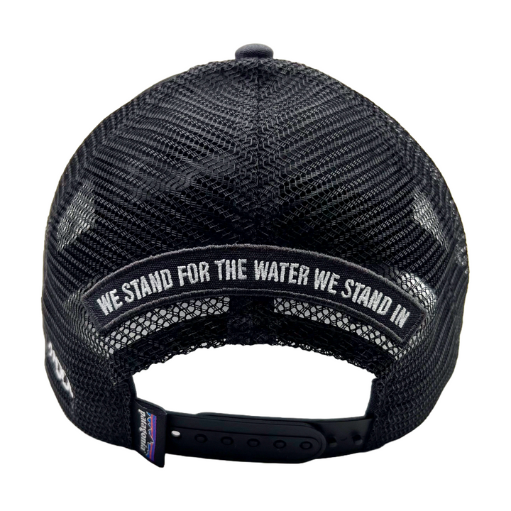 Patagonia Fly Fish Food Stand Up Trout Trucker Hat - Ink Black