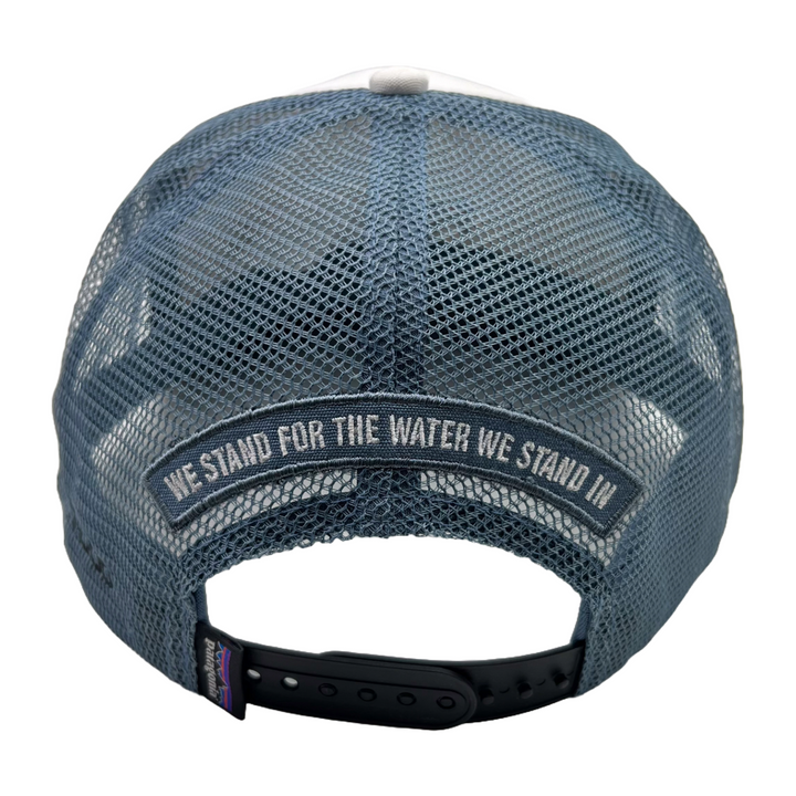 Patagonia Fly Fish Food Stand Up Trout Trucker Hat - White