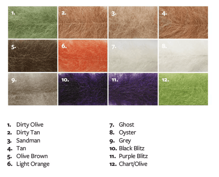 Salty Brush Medium - Synthetic Fibers & Flash - Fly Fish Food
