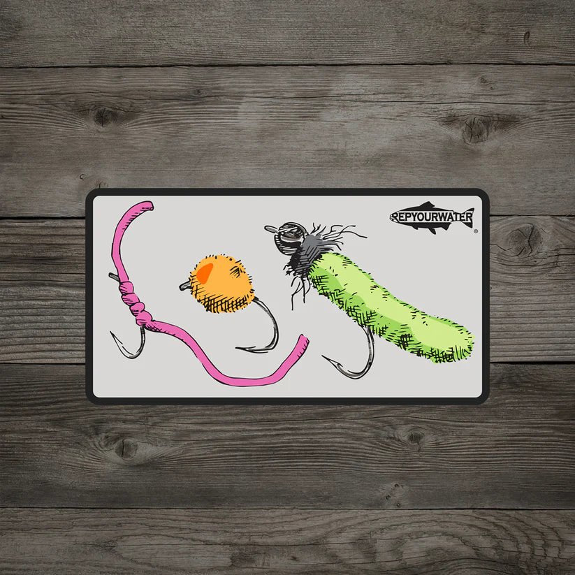 Rep Your Water - Trash Flies Sticker - Stickers - Fly Fish Food