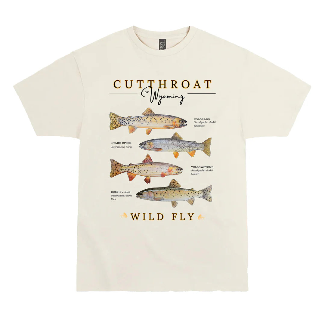 Wild Fly - Wyoming Cutthroat Tee - Bone