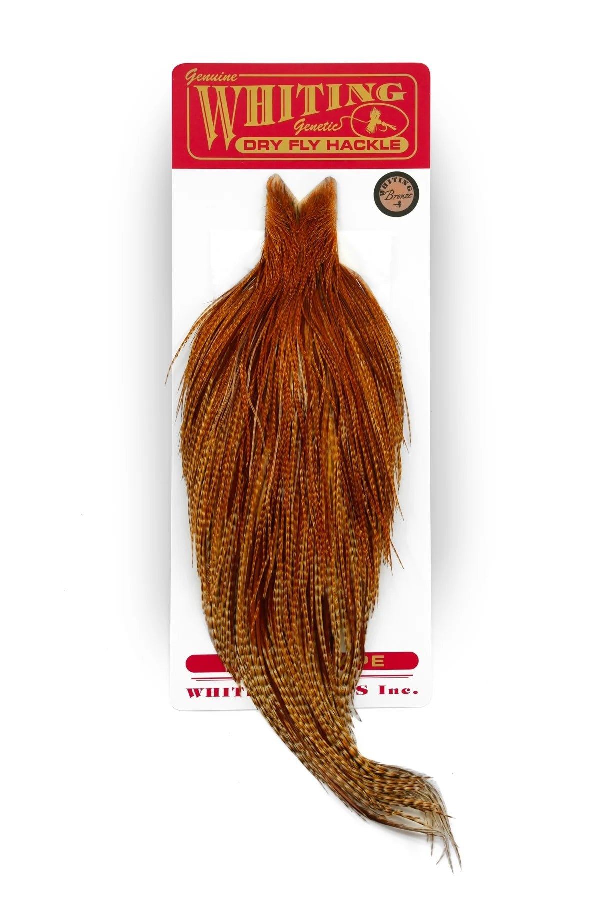 Whiting Rooster Dry Fly Cape - Bronze - Hackle - Fly Fish Food